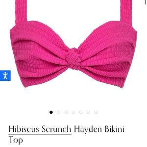 Montce Hibiscus Scrunch Hayden Bikini Top